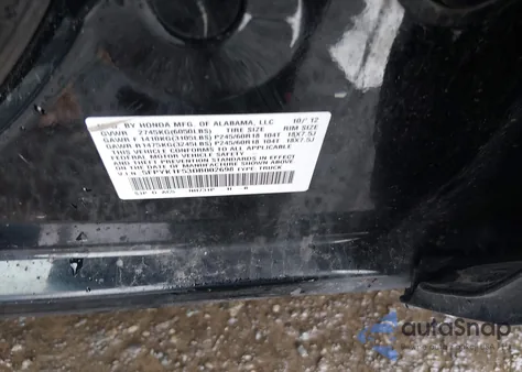 2013 Honda Ridgeline Rtl from USA, damaged, VIN 5FPYK1F53DB002698